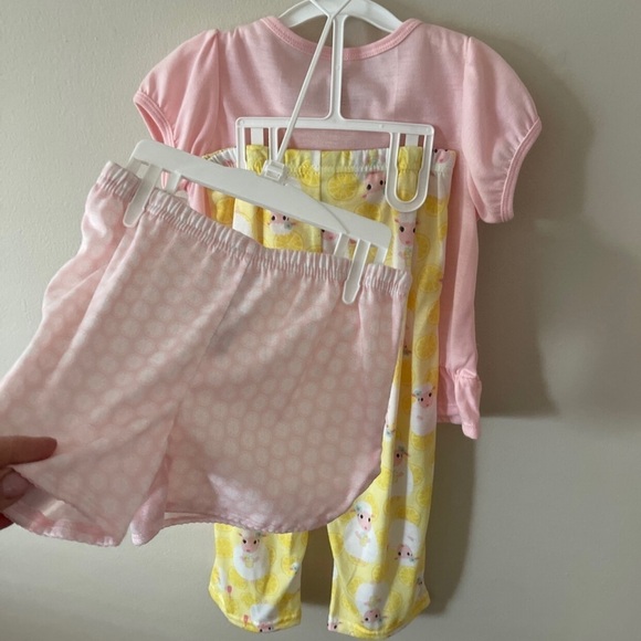 (NWT) Carter's Toddler Girl’s 3PC Sleepwear Set, 4T - Picture 7 of 8